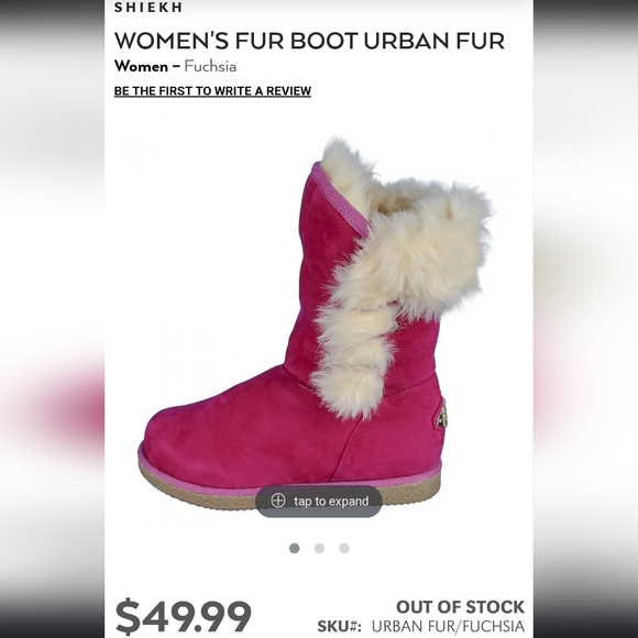 SHIEKH WOMEN'S HOT PINK FUR & SUEDE BOOTS - Picture 2 of 9